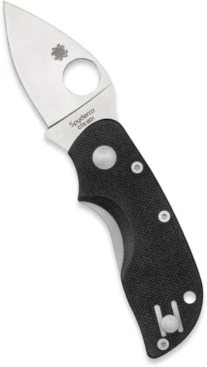 Spyderco Chicago Value Knife with 2" CTS BD1N Stainless Steel and Durable Black G-10 Handle - PlainEdge - C130GP