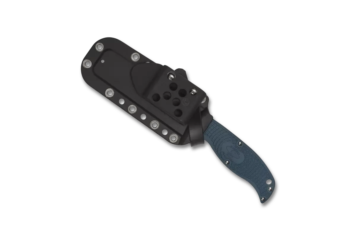 Spyderco Enuff 2 Fixed 3.95" Serrated Edge Blade Blue FRN Knife (FB31SBL2K390)