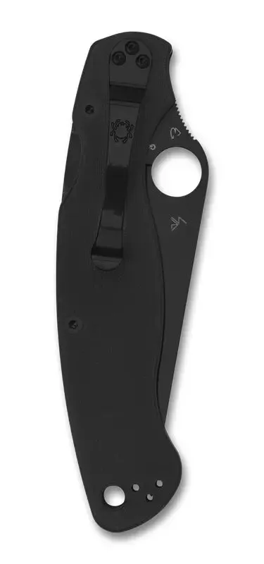 Spyderco Military 2 Black 4" Serrated Pocket Folding Knife (C36GSBK2)