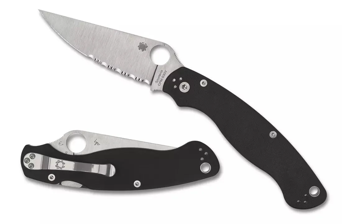 Spyderco Military2 CombinationEdge 4" Folding Pocket Knife (C36GPS2)