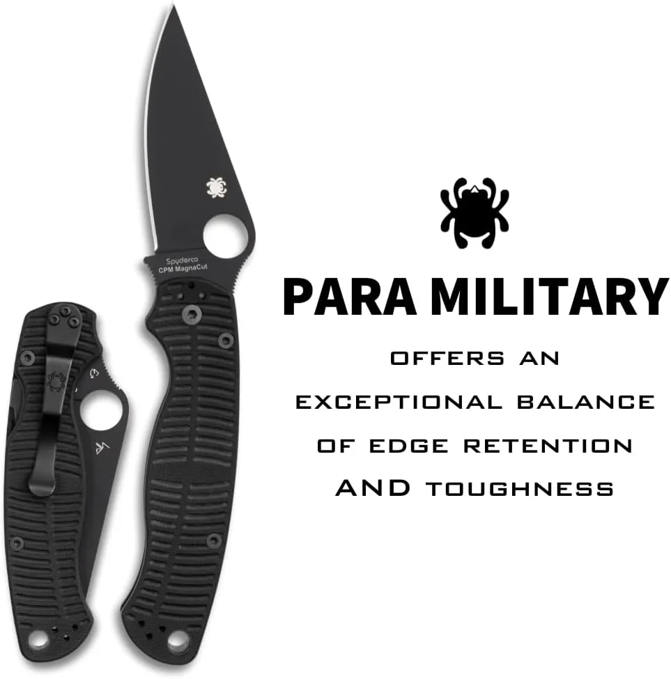 Spyderco ParaMilitary 2 Plain Edge 3.45" Folding Pocket Knife (C81GMCBKP2)