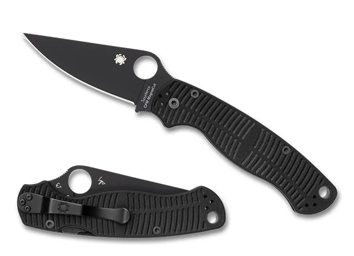 Spyderco ParaMilitary 2 Plain Edge 3.45" Folding Pocket Knife (C81GMCBKP2)