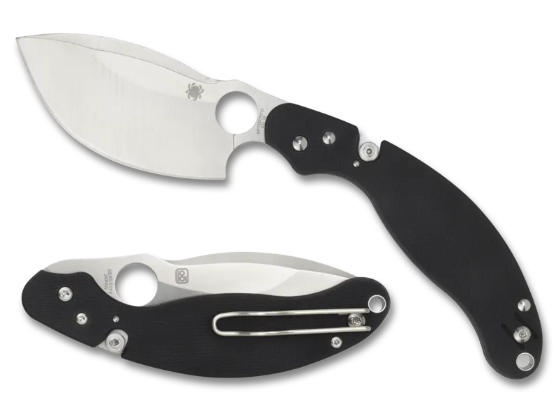 Spyderco Parata Stop Lock Plain Black G-10 C231GP Folding Pocket Knife