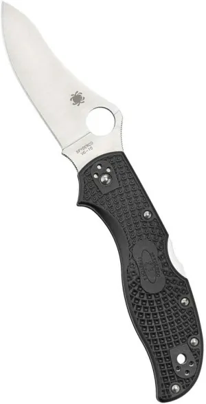 Spyderco Stretch 2 Signature Lightweight Hunting Knife with 3.43" VG-10 Stainless Steel Blade and Black FRN Handle - PlainEdge - C90PBK2