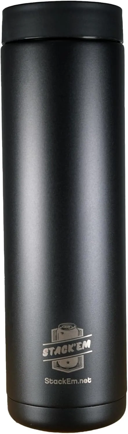 Stack'Em Insulated Can Colster - Holds Two 12oz Cans - 1 Stack'em Can Cooler - Double Insulated Stainless Steel Koozie