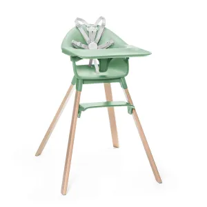 Stokke Clikk High Chair, Clover Green - All-in-One High Chair with Tray   Harness - Light, Durable & Travel Friendly - Ergonomic with Adjustable Features - Best for 6-36 Months or Up to 33 lbs