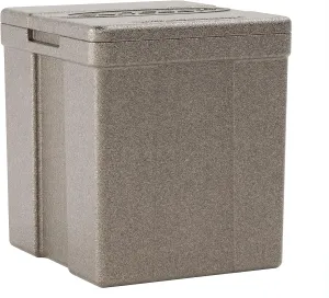 Suncast Insulated Foam Cooler Insert for Outdoor Entertainment Bar, 7.94-Gal. Insulated Bar Cooler with Lid, Dark Shadow Metallic, Made in The USA