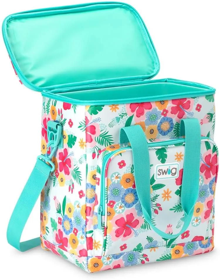 Swig Life Triple Insulated Cooler Bag with Zipper, Large Travel Cooler Bag Holds 16-24 Cans, or 6 Wine Bottles, Insulated