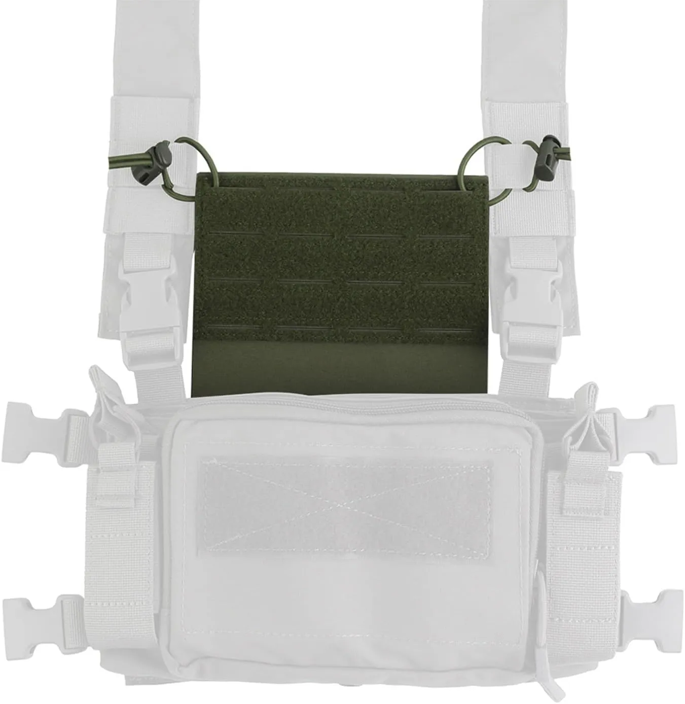 Tactical Chest Rig MOLLE Mag Pouch, Multifunctional Airsoft Hunting Panel, Front Navigation Gear Expansion System