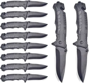 Tactical Folding Knife 10Pack Lock Knife 3.4 Inch EDC Outdoor Camping Tools with Pocket Clip
