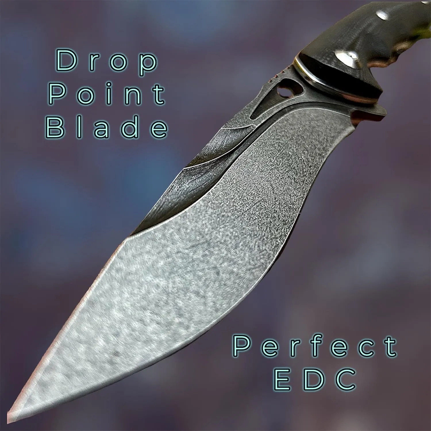 TACTICAL GEARZ Pocket Folding Knife for EDC, G10 Handle, Stonewashed D2 Steel Blade (Krato ST)