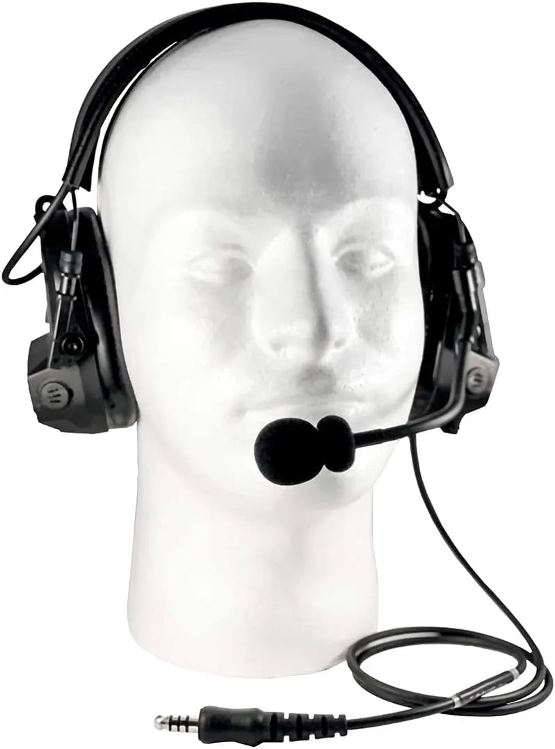 Tactical Radio Headset w/Active Hearing Protection is Compatible with Harris: All P5300 P5400 P5500 P7300 Series, XG-15/25/75 & More