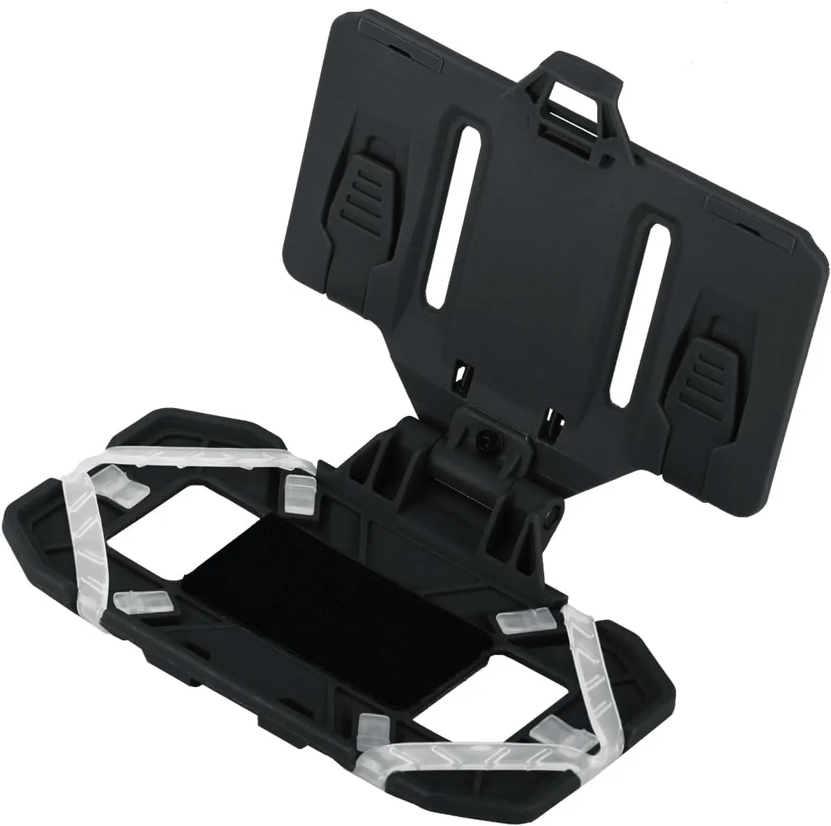 Tactical Vest Mobile Phone Carrier Foldable Plate Carrier Molle Plate Navigation Board Phone Holder Smartphone Holster Chest Mount Holder (Black)
