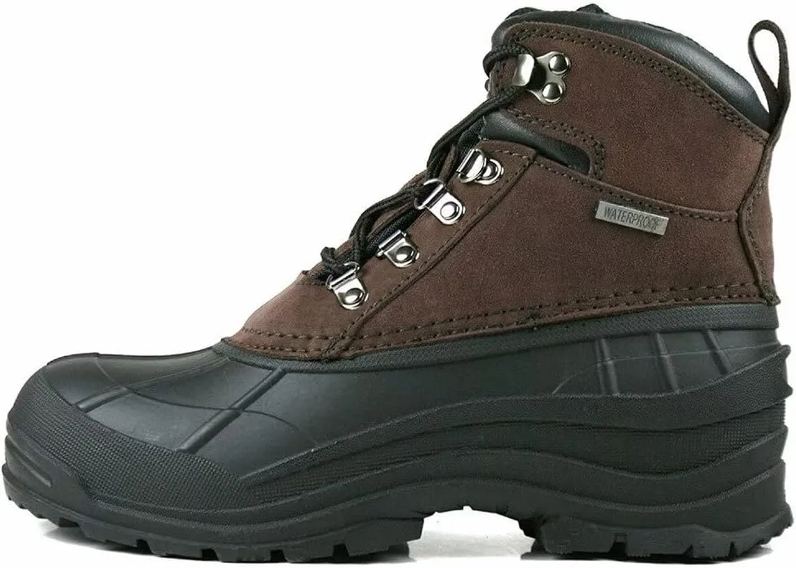 Tanleewa Waterproof Men Snow Boots Leather Winter Shoes Non-Slip Insulated Warm Winter Boots Fashion Boots