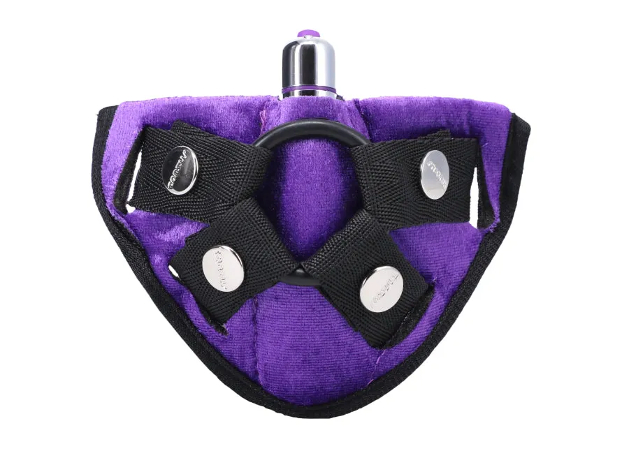 Tantus Velvet Vibrating Adjustable Strap-On Harness