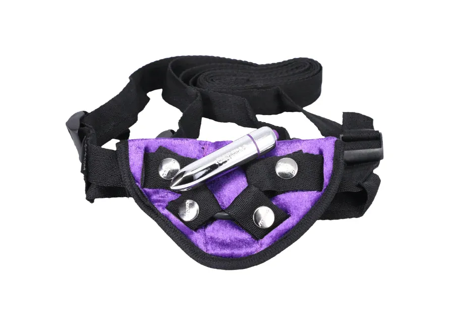 Tantus Velvet Vibrating Adjustable Strap-On Harness