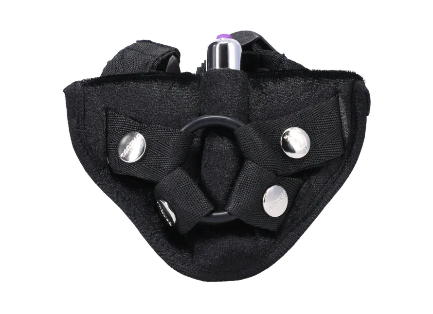 Tantus Velvet Vibrating Adjustable Strap-On Harness