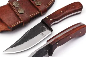 TBP Handmade High Carbon Steel Hunting knife with Holster -Hunting Knife for Skinning, Camping, Fishing,Survival - Bushcraft Fixed Blade knife with Sheath