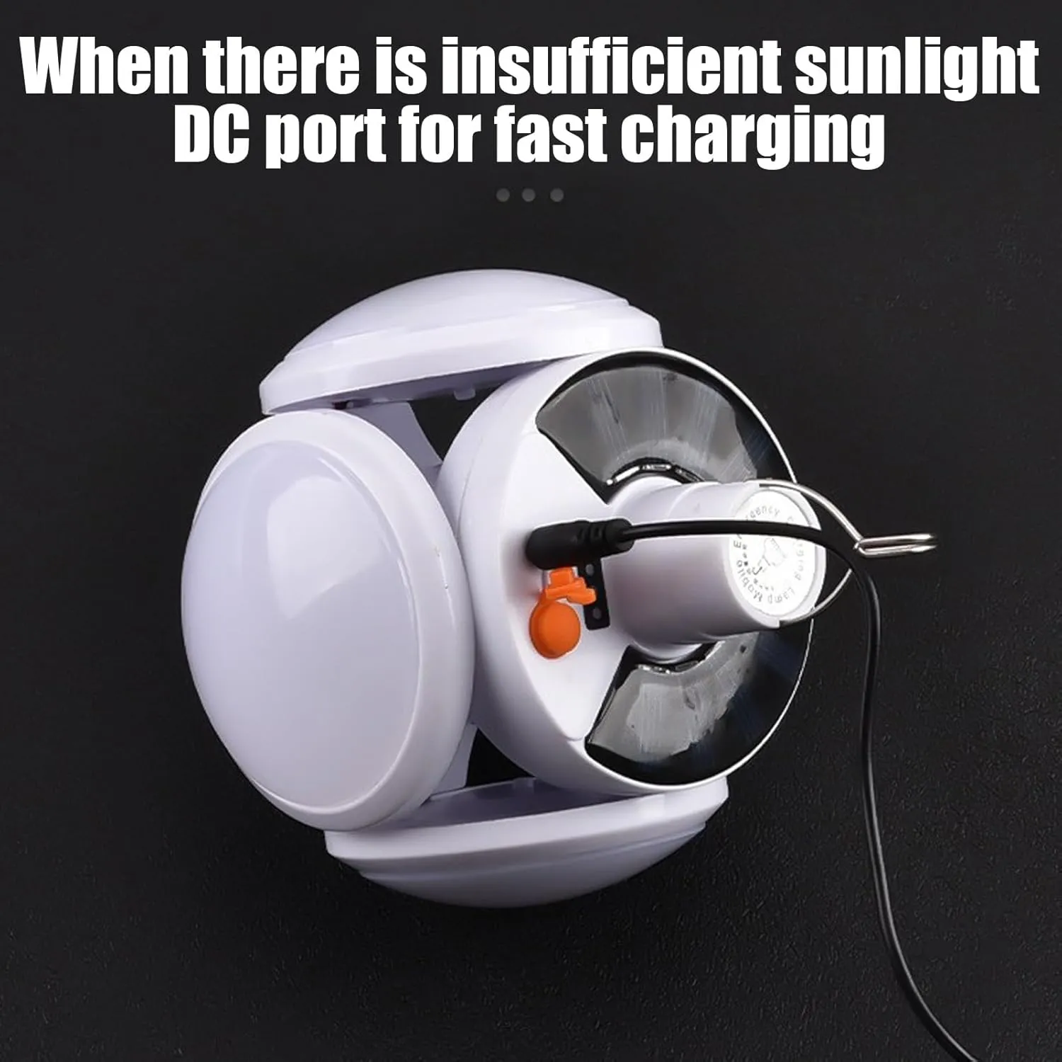 Tenddaily 2 in 1 Folding Solar Lamp, 2 in 1 Folding Solar Lamp with Remote Control, Solar Camping Lantern Collapsible, LED Camping Blub, Portable Light Tent Hanging Flashlight Outdoor(Large remote con