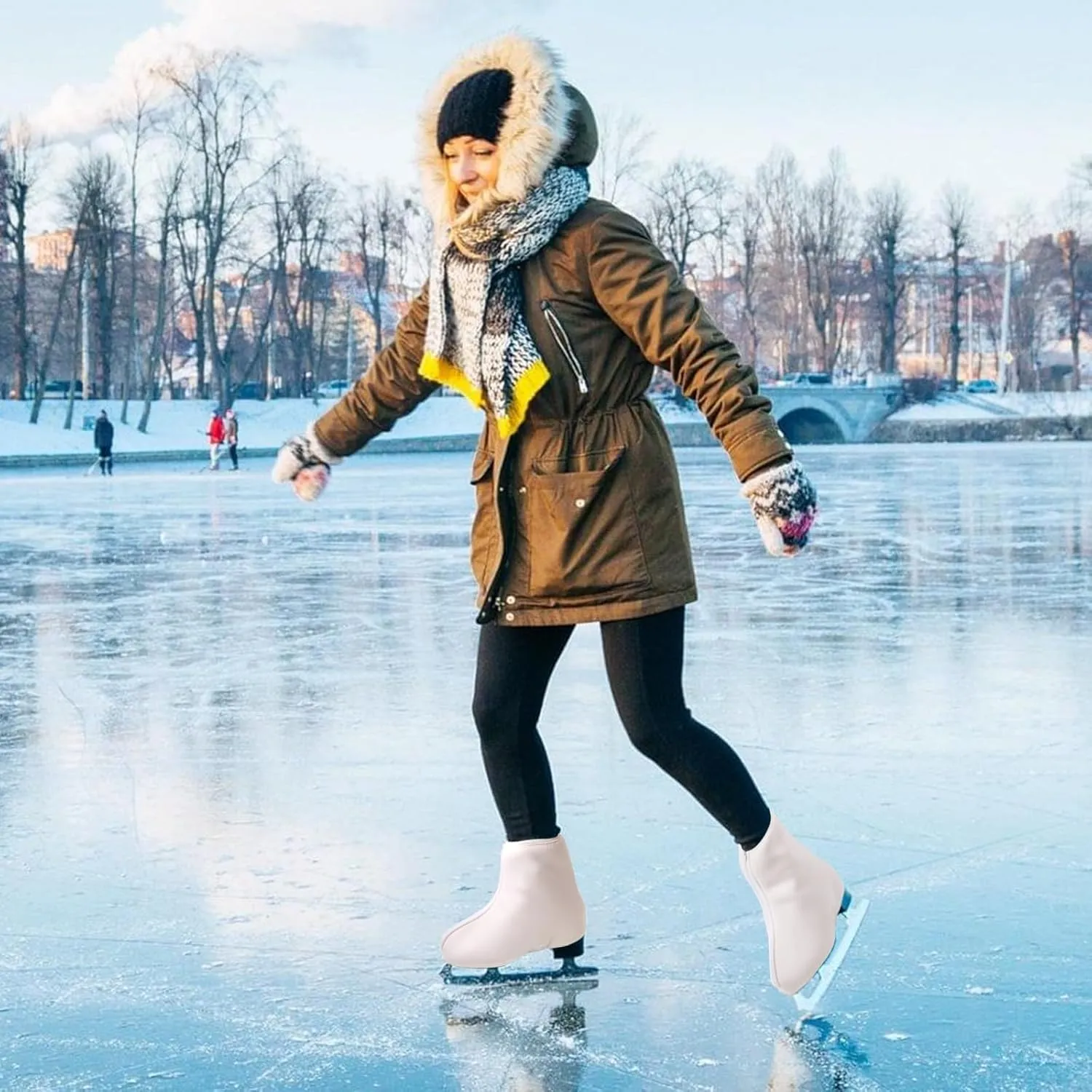 Thermal Skate Covers,Insulated Warm Skate Boot Covers for Ice Skating and Figure Skates,Skating Cover For Kids Youth Adults
