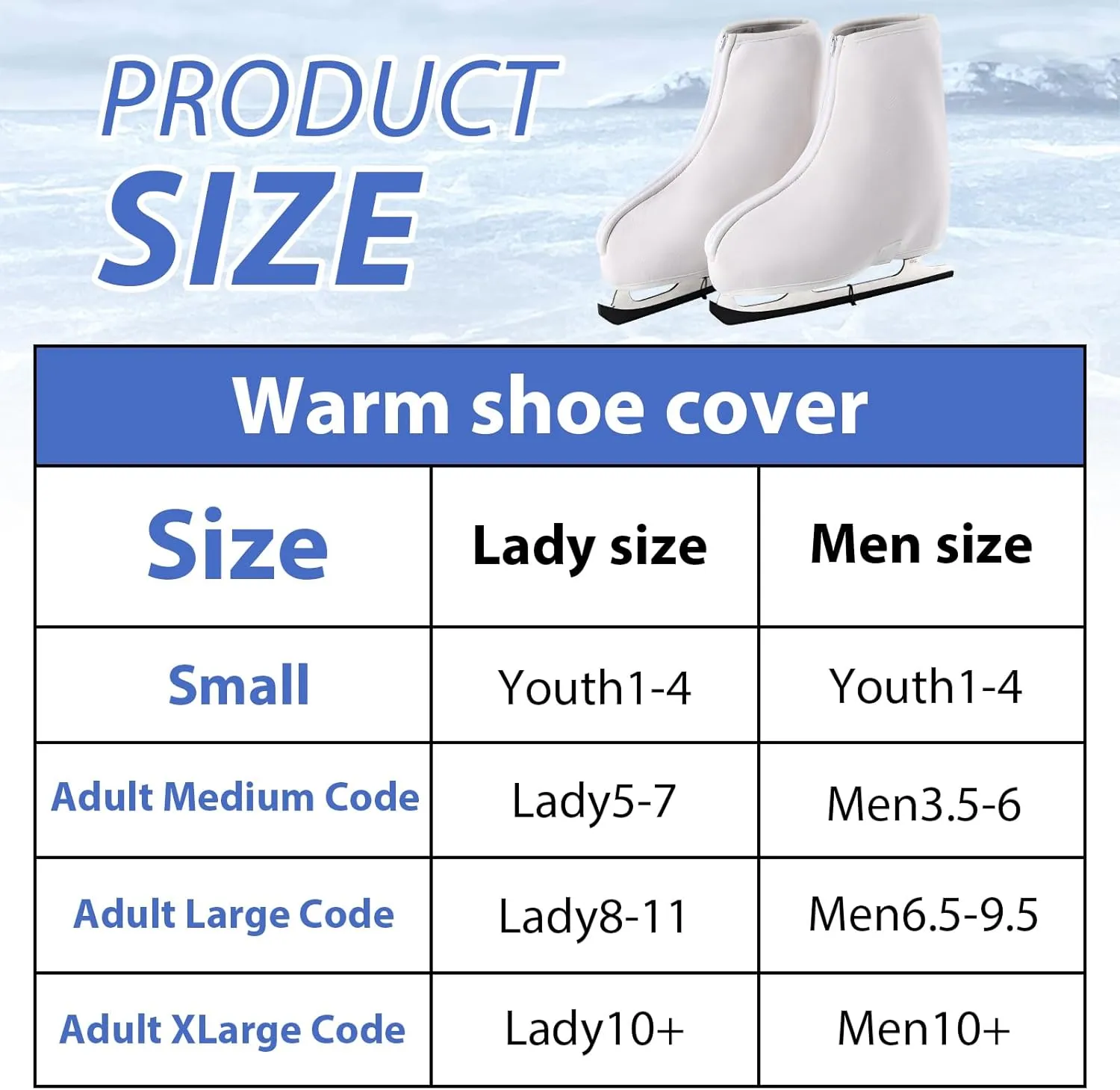 Thermal Skate Covers,Insulated Warm Skate Boot Covers for Ice Skating and Figure Skates,Skating Cover For Kids Youth Adults