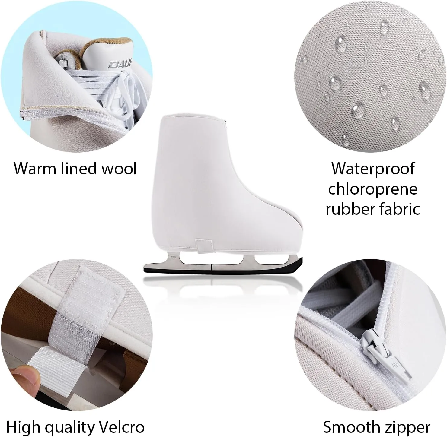 Thermal Skate Covers,Insulated Warm Skate Boot Covers for Ice Skating and Figure Skates,Skating Cover For Kids Youth Adults