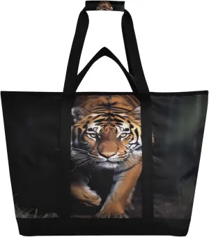 Tiger Reusable Insulated Cooler Bag with Ice Pack Compartment - Large 47L Waterproof Thermal Grocery Tote for Picnic Beach Camping Lunch Storage