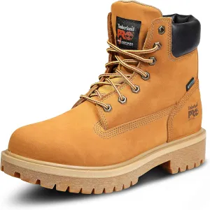Timberland PRO Men's Direct Attach 6 Inch Soft Toe Insulated Waterproof Industrial Work Boot, Wheat Nubuck, 12 M