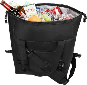 Tirrinia Insulated Soft Cooler Bag- 30 cans Leakproof Camping Ice Chest Box with Bottle Opener, Portable Cooler Box for Lunch, Picnic, Drink, Travel, Fishing