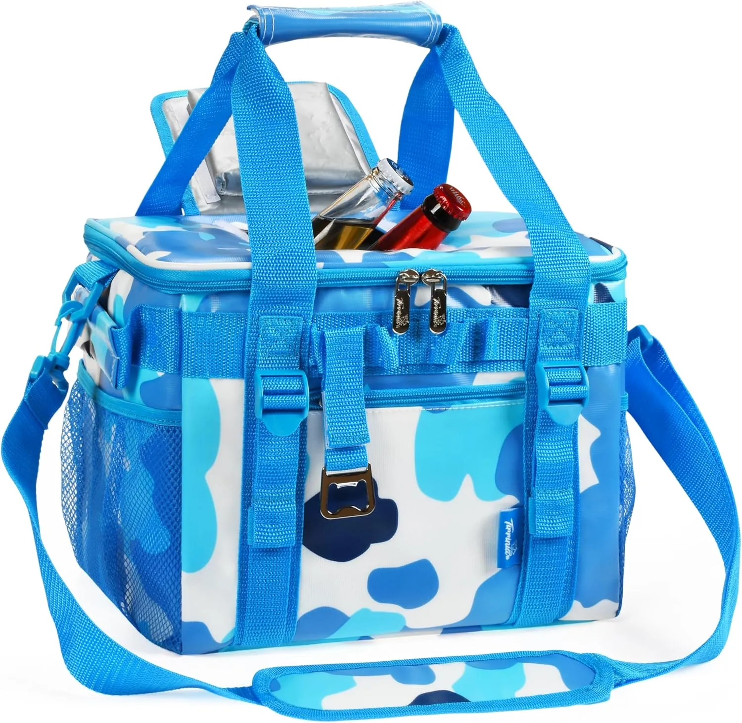 Tirrinia Soft Cooler Bag 24 Cans, Insulated Leakproof Portable Cooler with Lightweight & Adjustable Strap - Small Beach Cooler for Camping, Travel, Car, Picnic, Lunch Cooler Box
