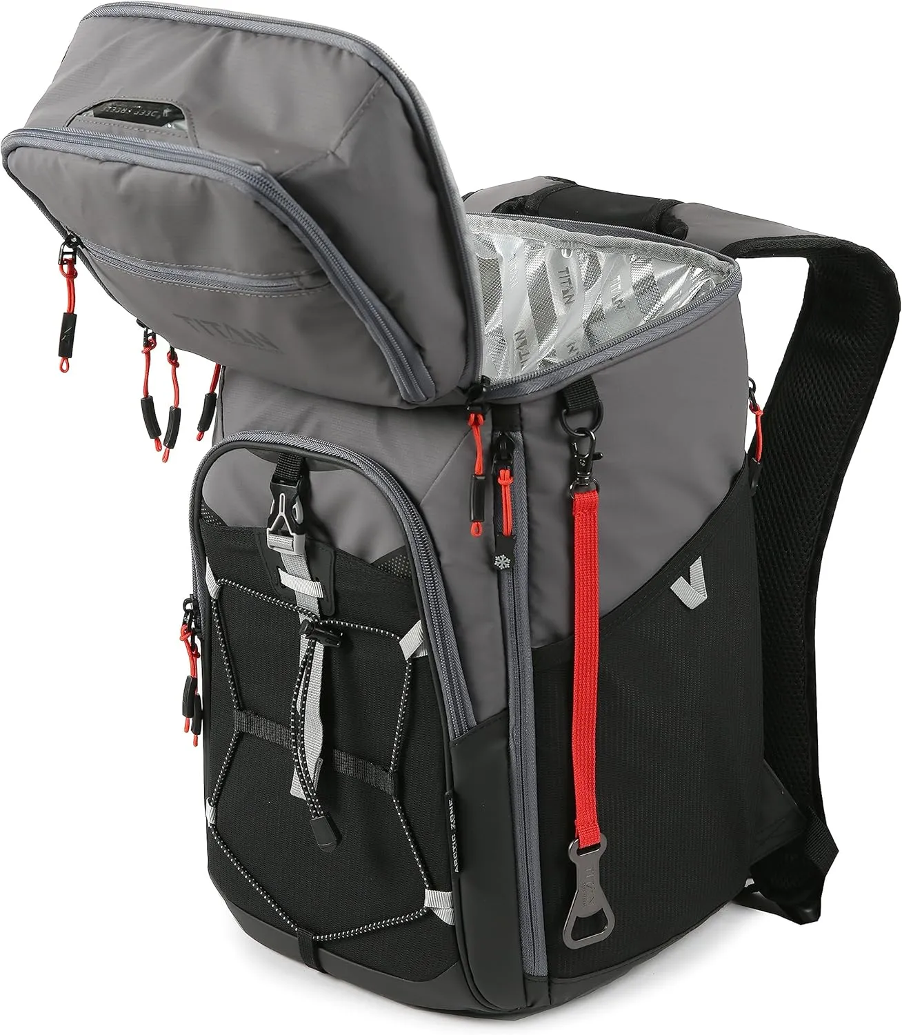 Titan Deep Freeze Ice Wall Backpack Cooler 30 Can Cooler Bag with Ice Packs
