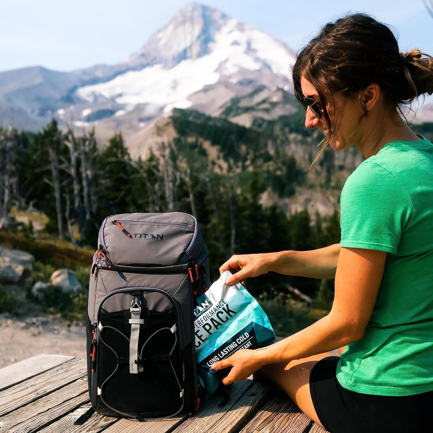 Titan Deep Freeze Ice Wall Backpack Cooler 30 Can Cooler Bag with Ice Packs
