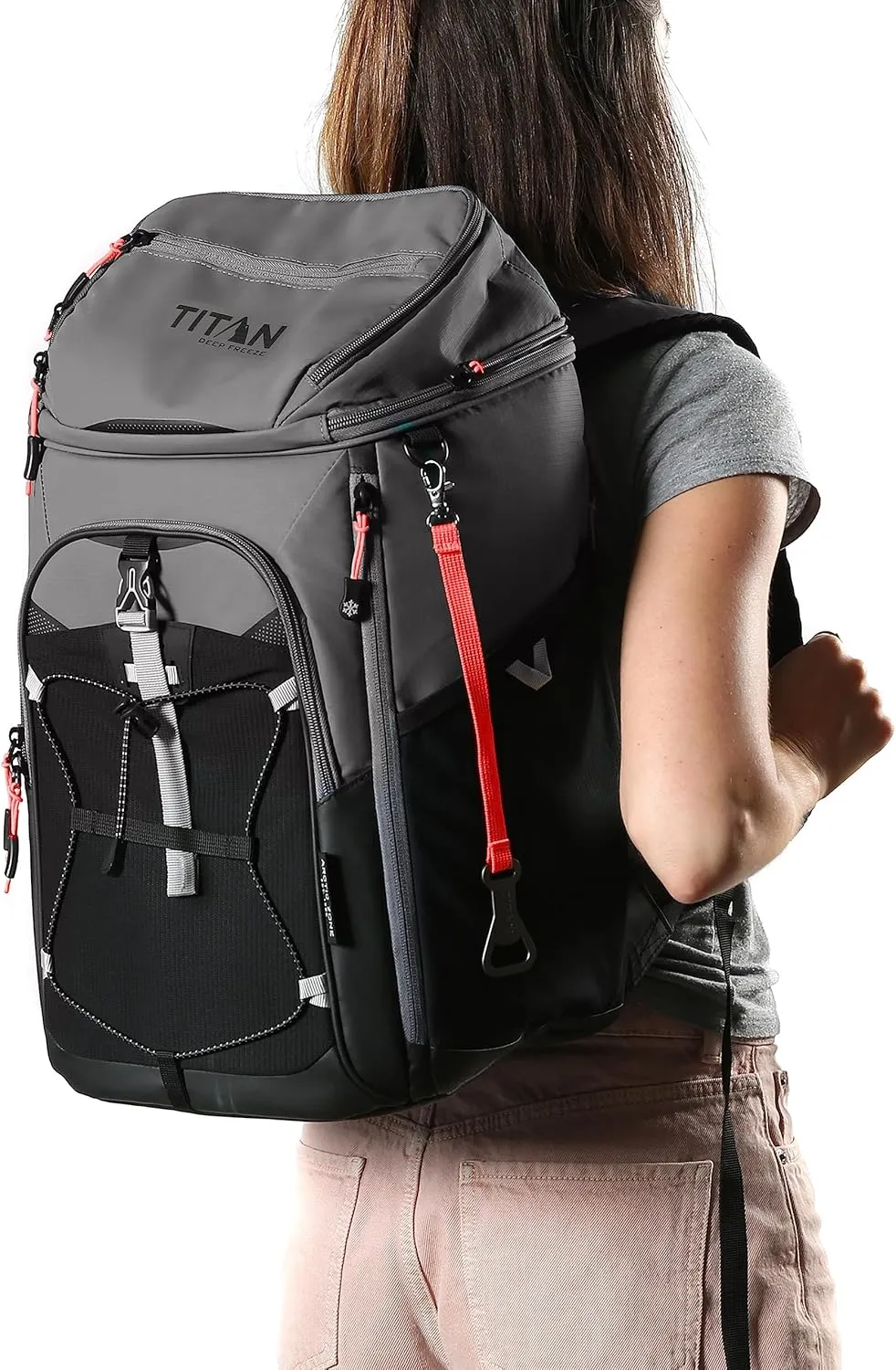 Titan Deep Freeze Ice Wall Backpack Cooler 30 Can Cooler Bag with Ice Packs