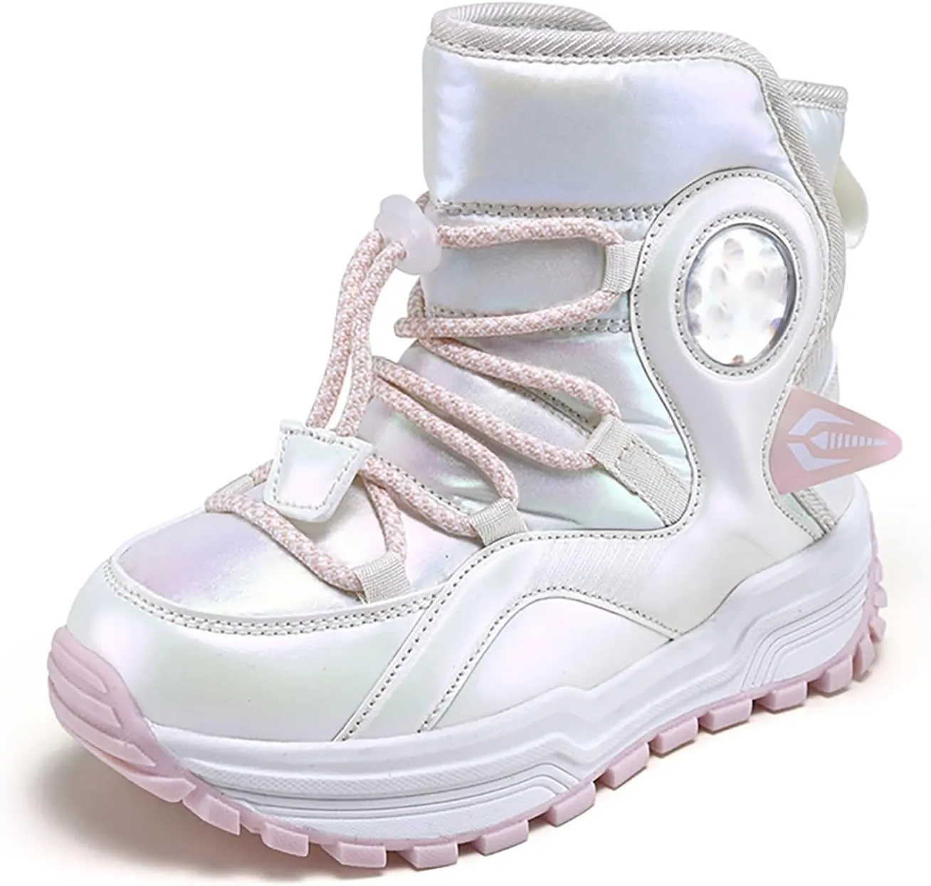 Toddler Snow Boots Fuzzy Faux Fur Lining Cold Weather Warm Bootie Shoes Cozy Non-Slip Outdoor Rubber Thick Sole