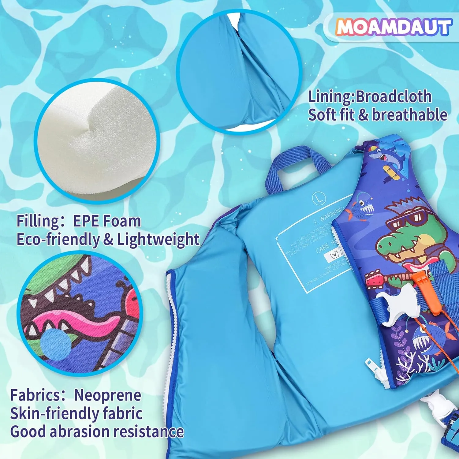 Toddler Swim Vest with Adjustable Strap for 22-30-40-50-90lbs Boys Girls Swimming Aids for 1-9  Years Toddlers Kids Float Jacket Suit for Swim Sea Beach Water Pool