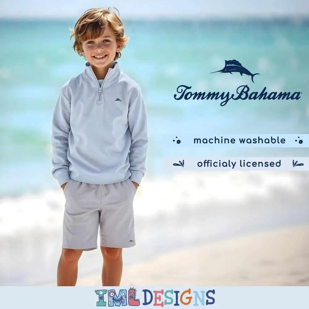 Tommy Bahama Boys Quarter-Zip Pullover Shirt - Lightweight Casual Knit Long Sleeve Sweater for Kids