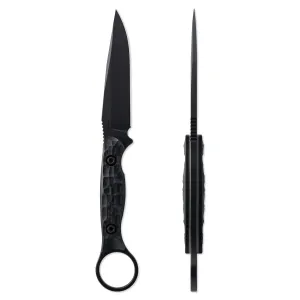 Toor  Serpent S Socom Black 3.75" Fixed Blade Pocket Knife (850049642965)