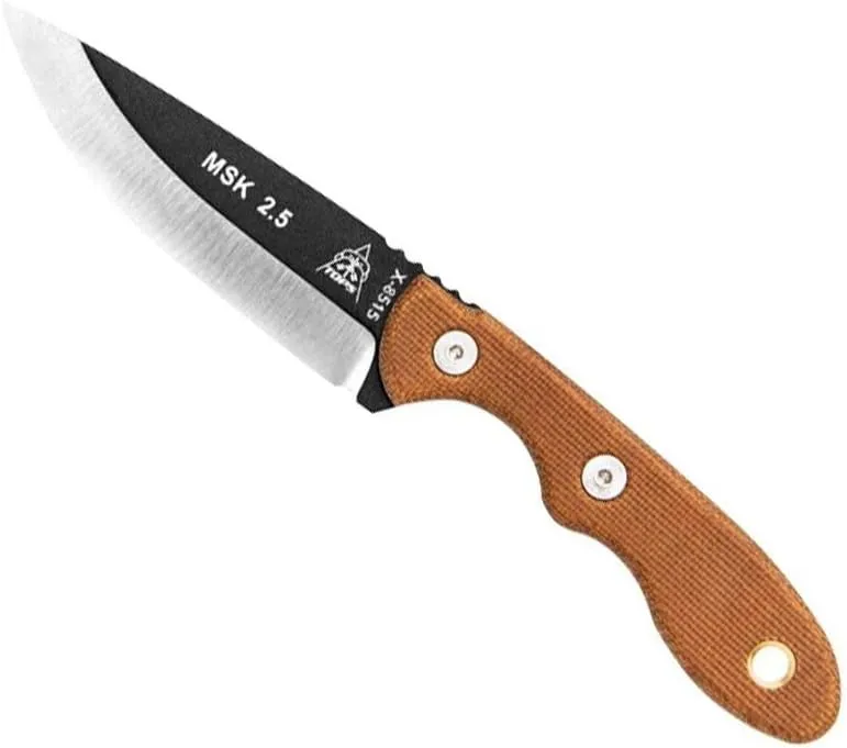 TOPS Knives Mini Scandi 3in Drop Point Fixed Blade Knife - MSK-2.5