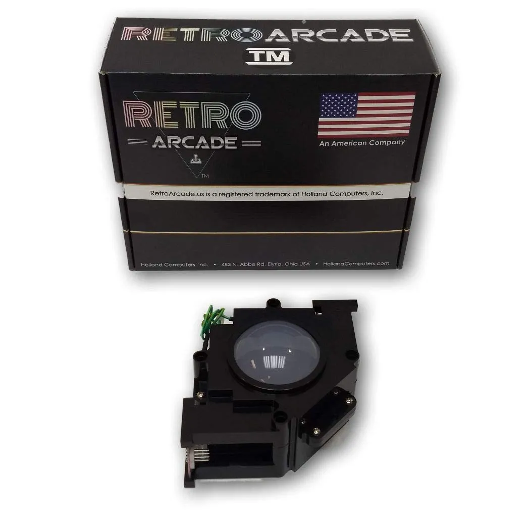Track Ball - 3 inch Arcade Game Trackball for Mame and Jamma Boards with Translucent White Ball