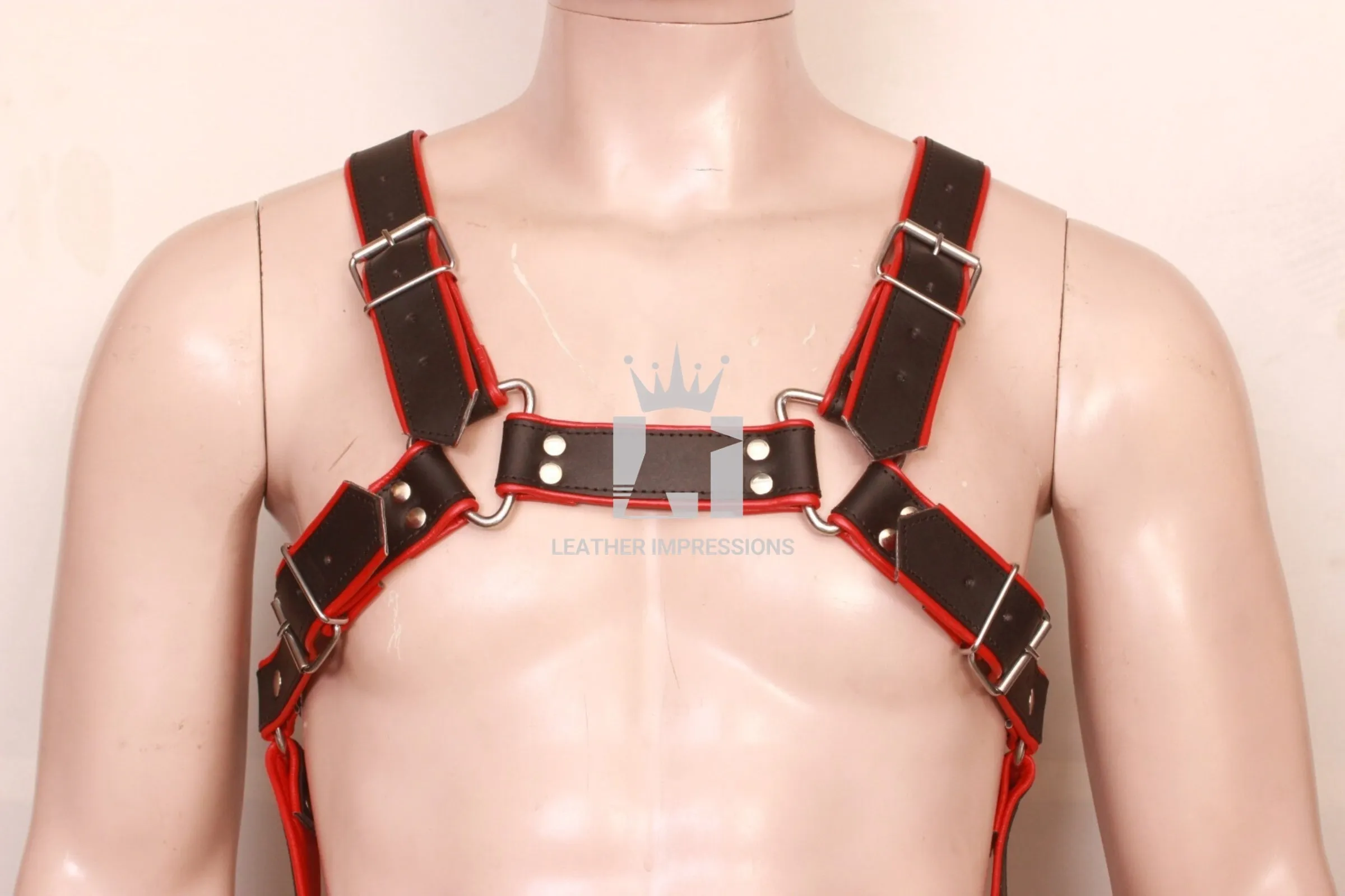Trojan Body Leather Chest Harness for Intense Play