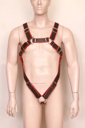 Trojan Body Leather Chest Harness for Intense Play