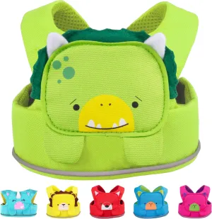 Trunki Toddler Leash - Fuss Free Toddler Walking Reins & Kids Safety Harness | Baby Leash for Kids – Dudley Dinosaur (Green)