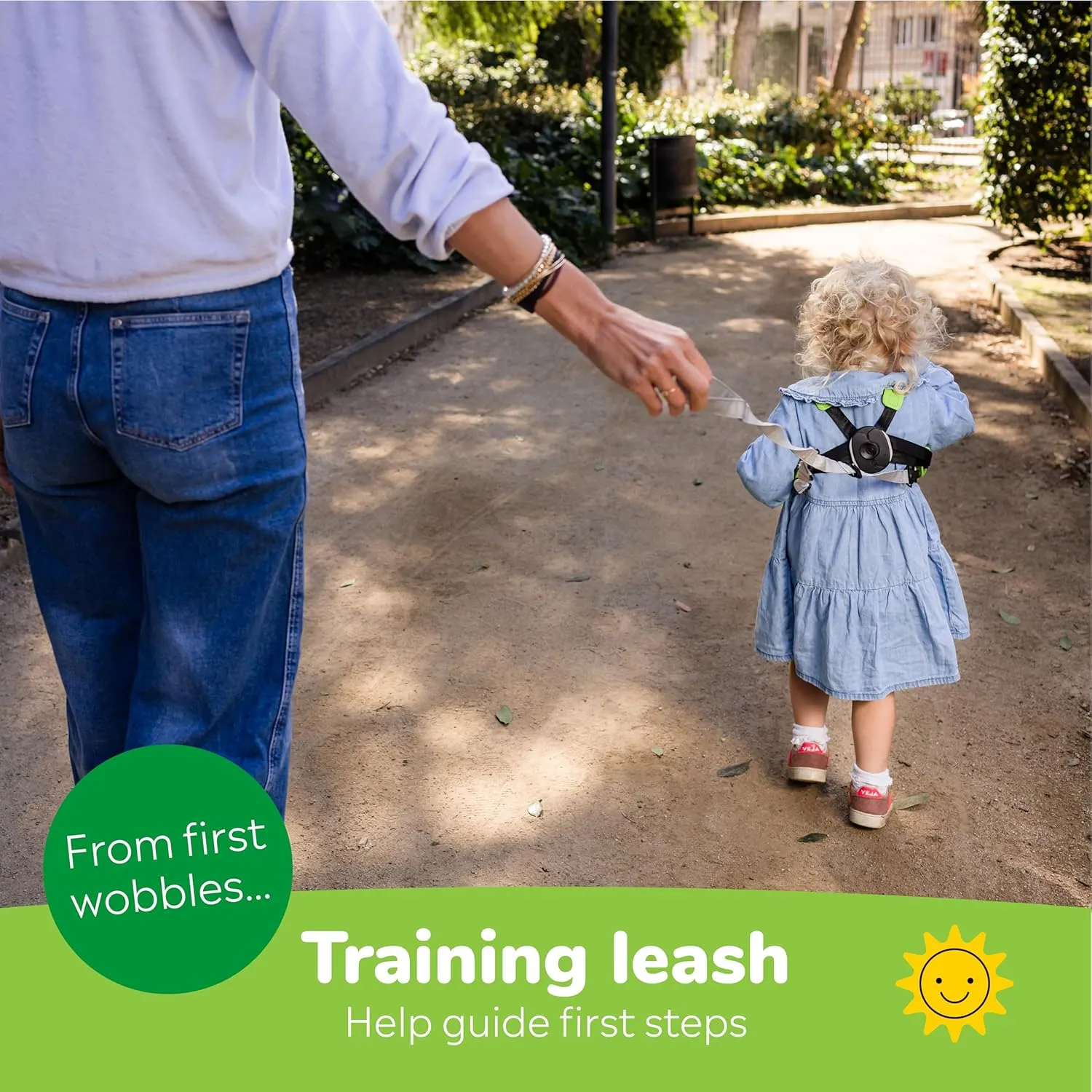 Trunki Toddler Leash - Fuss Free Toddler Walking Reins & Kids Safety Harness | Baby Leash for Kids – Dudley Dinosaur (Green)