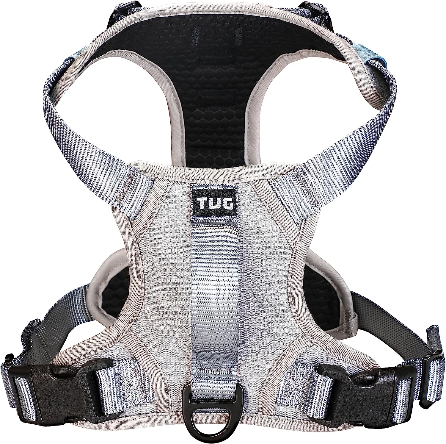 TUG Dog Harness with 2 Leash Connection Points | Adjustable, Padded, Lightweight Harness | Handle on Back | No-Pull Front Clip