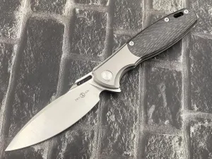 TwoSun TS162-M390 Folding Knife TC4 Titanium   Carbon Fiber Handle With M390 Blade Pocket Knife