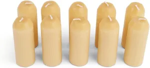 UCO 12-Hour Natural Beeswax, Long-Burning Candles for Outdoor, Camping, Emergency, Survival - Candle Lantern, 10 Pack