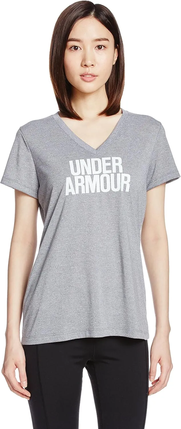 Under Armour Women's Threadborne Train Wordmark V-Neck - Twist Shirt