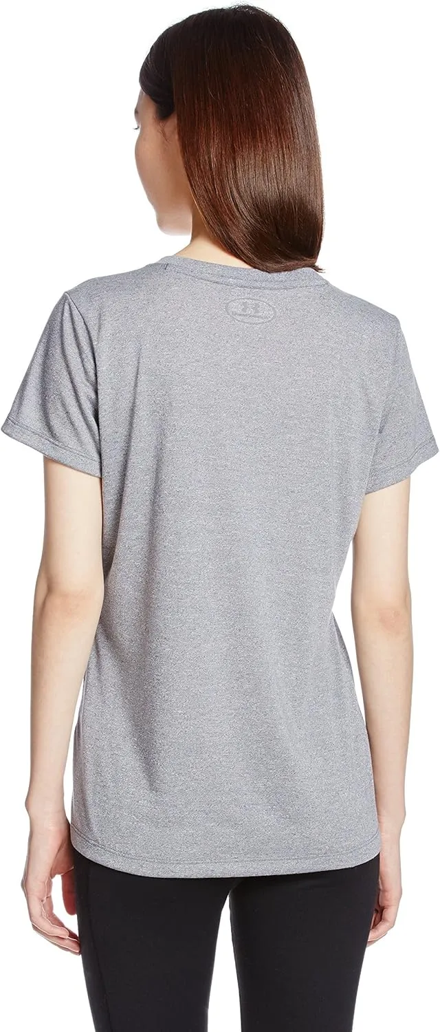 Under Armour Women's Threadborne Train Wordmark V-Neck - Twist Shirt