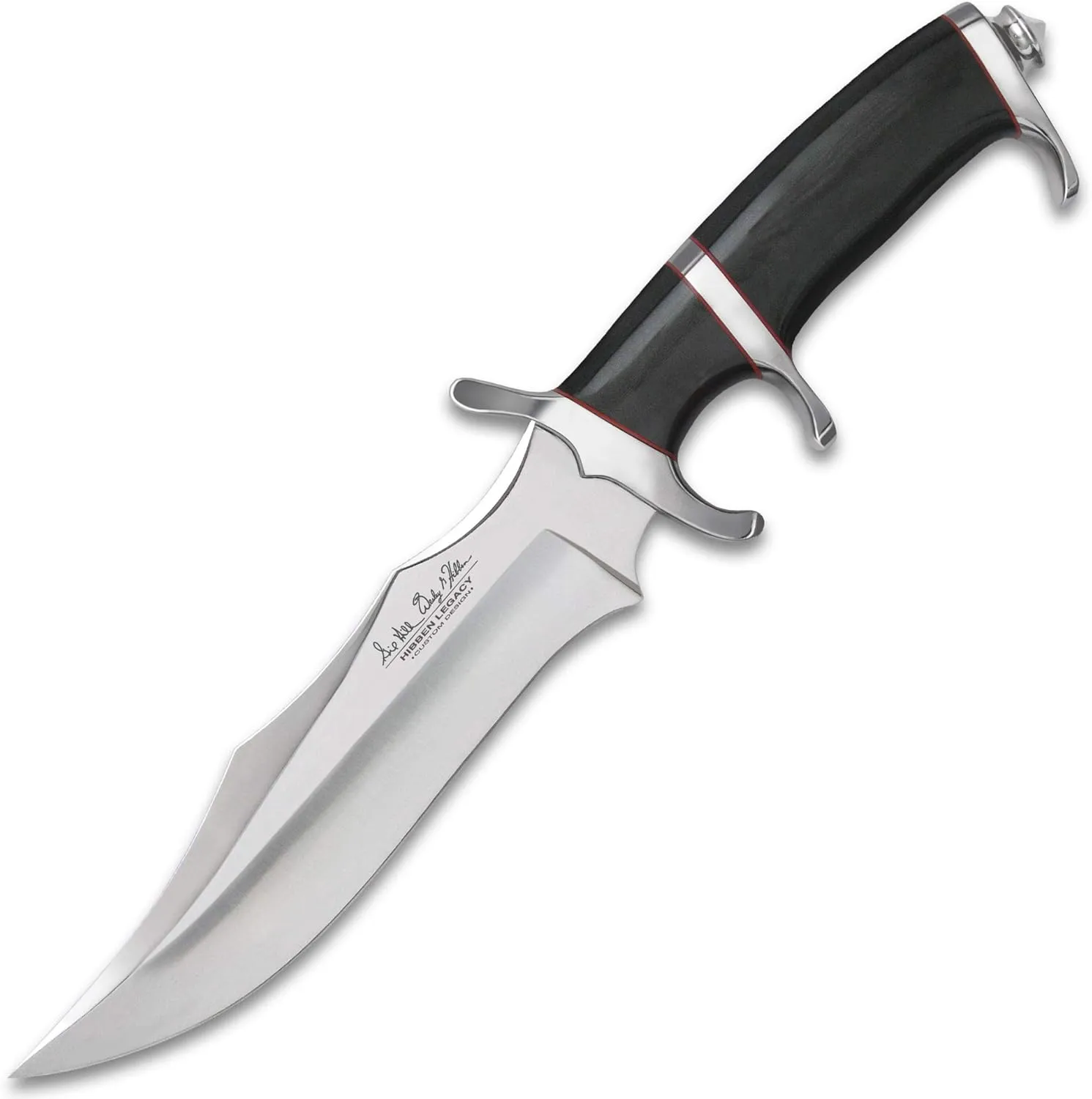 United Cutlery Hibben Legacy III Fighter Knife – 5Cr15 Mirror Finished Stainless Steel Blade, Premium Micarta Handle, Leather Sheath Collectible Knife - 12 1/2" Overall