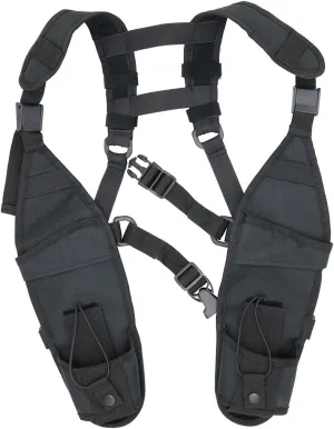 Universal Double Radio Shoulder Harness Chest Rig Bag Pocket Pack Holster Vest for Two Way Radio Rescue Essentials(Vest Harness)